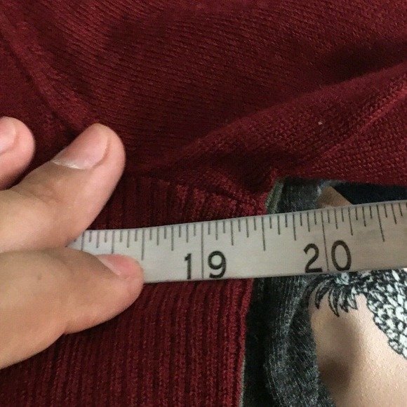 J. Crew Sweater Womens Sz M Maroon Red Merino Wool Blend Pullover - Picture 7 of 8